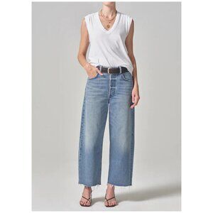 Citizens of Humanity Ayla Raw Hem Crop Jeans in SODAPOP